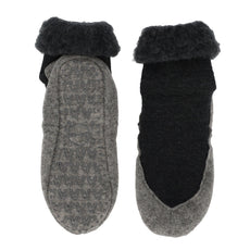 Apollo Huisslof wol anti-slip antraciet 43/44 1 Paar