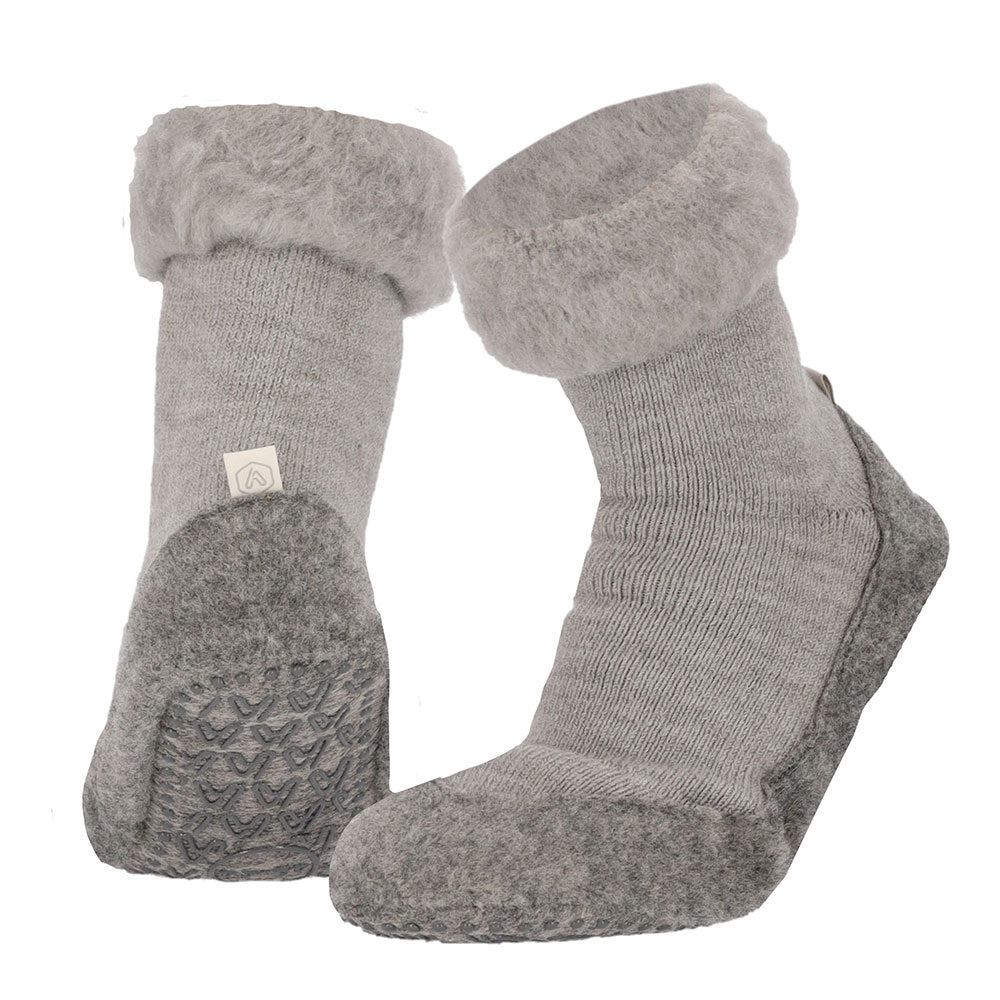 Apollo Huisslof wol anti-slip grijs 43/44 1 Paar
