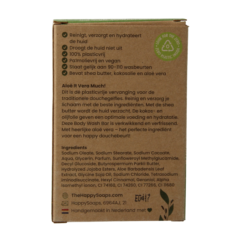 Happysoaps Body bar aloe you vera much 100 Gram