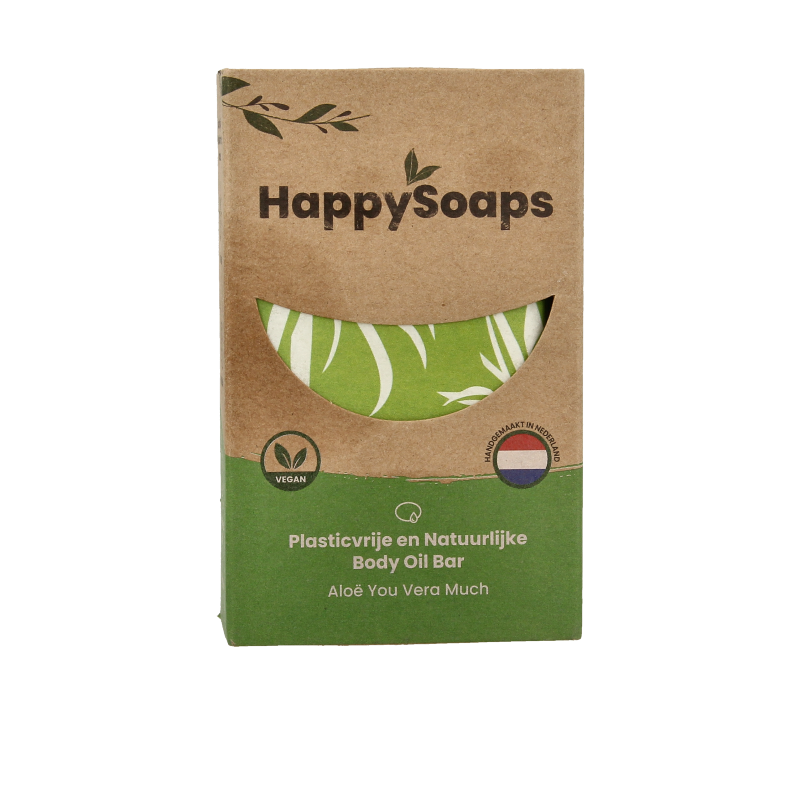 Happysoaps Body oil bar aloe you vera much 70 Gram