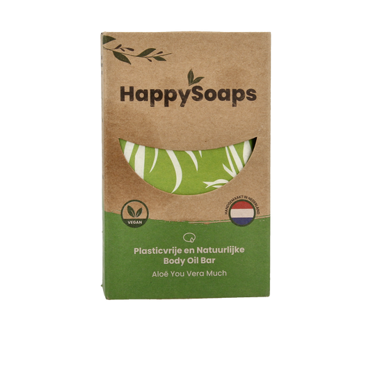 Happysoaps Body oil bar aloe you vera much 70 Gram