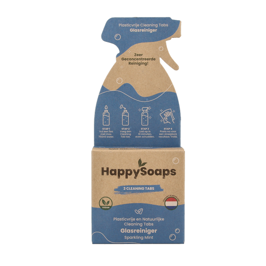 Happysoaps Cleaning tabs glasreiniger sparkling mint 3 Stuks