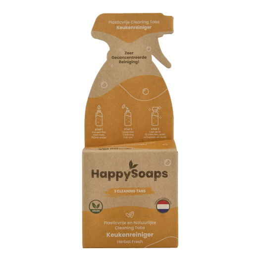 Happysoaps Cleaning tabs keukenreiniger herbal fresh 3 Stuks
