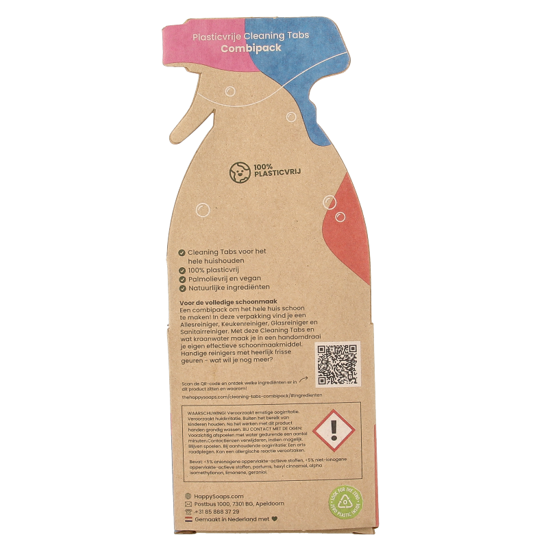 Happysoaps Cleaning tabs combipack alles-, keuken- en sanitai 4 Stuks