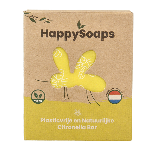 Happysoaps Anti insect bar citroen & krachtige munt 40 Gram