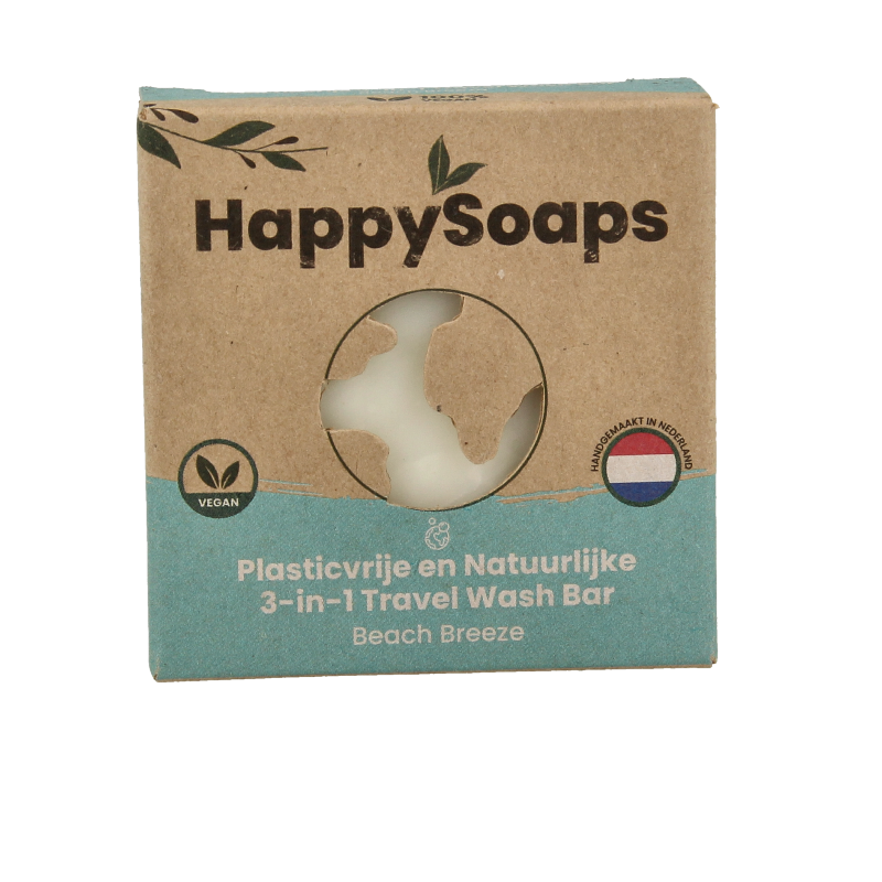 Happysoaps 3-in-1 Travel wash beach 40 Gram