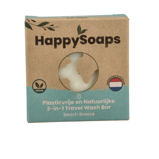 Happysoaps 3-in-1 Travel wash beach 40 Gram