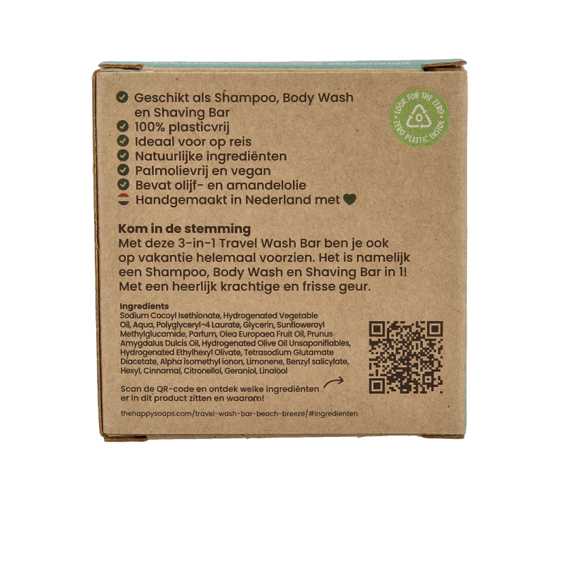 Happysoaps 3-in-1 Travel wash beach 40 Gram