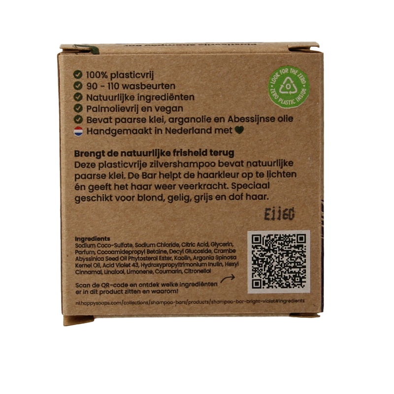 Happysoaps Shampoo bar bright violet 70 Gram