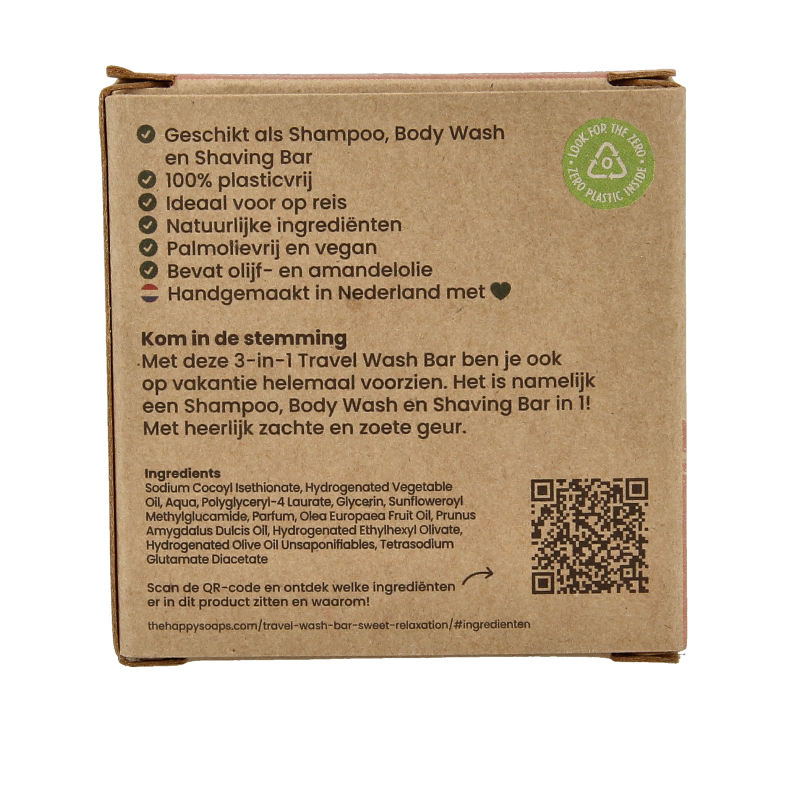 Happysoaps 3-in-1 Travel wash sweet 40 Gram