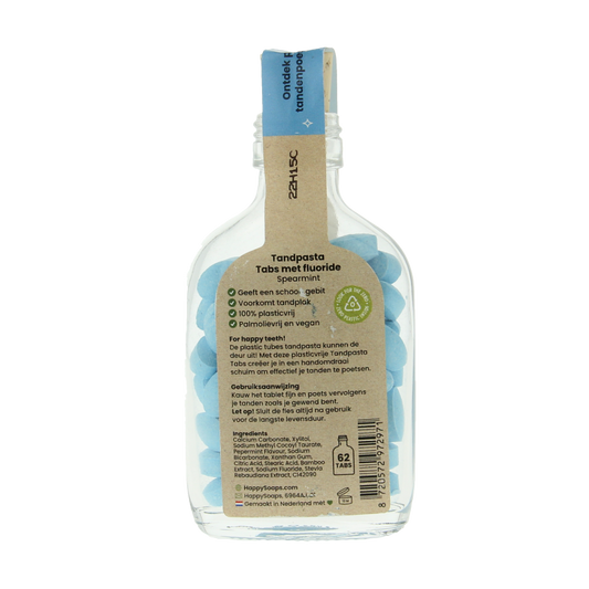 Happysoaps Tandpasta tabs met fluoride 62 Stuks