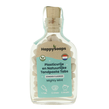 Happysoaps Tandpasta tabs zonder fluoride 62 Stuks