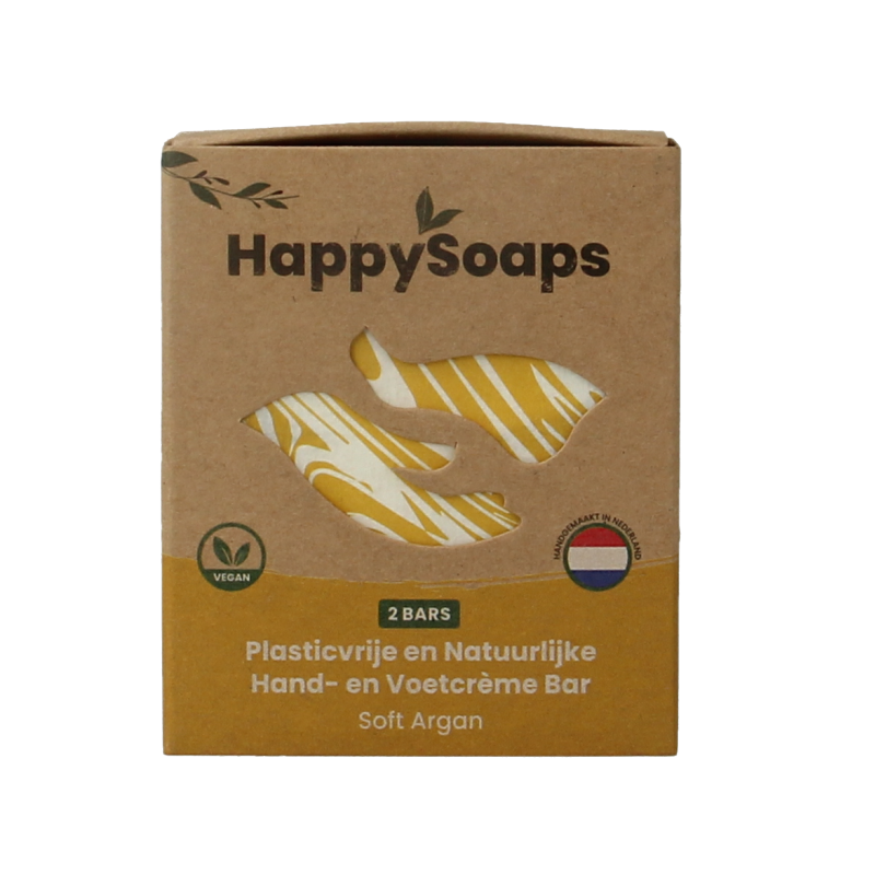 Happysoaps Hand & voetcreme bar soft argan 40 Gram