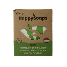 Happysoaps Hand & voetcreme bar aloe vera 40 Gram