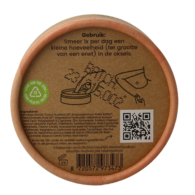 Happysoaps Deodorant pink tulip 45 Gram