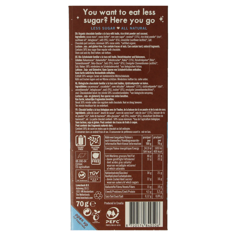 Lovechock Dream coconut bio 70 Gram