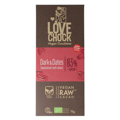 Lovechock Dark & dates bio 70.00 Gram