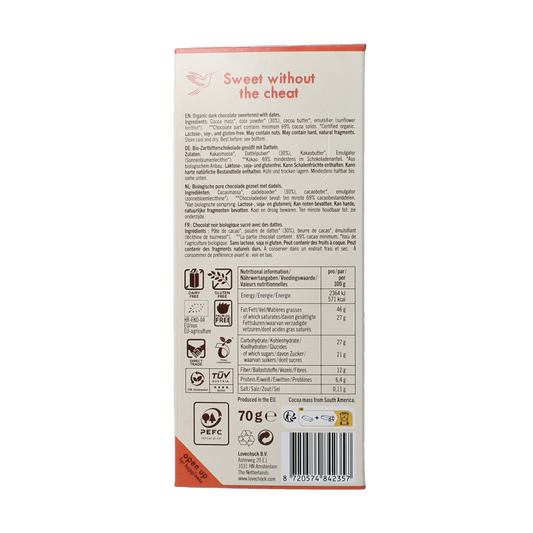 Lovechock Dark chocolate bio 70 Gram