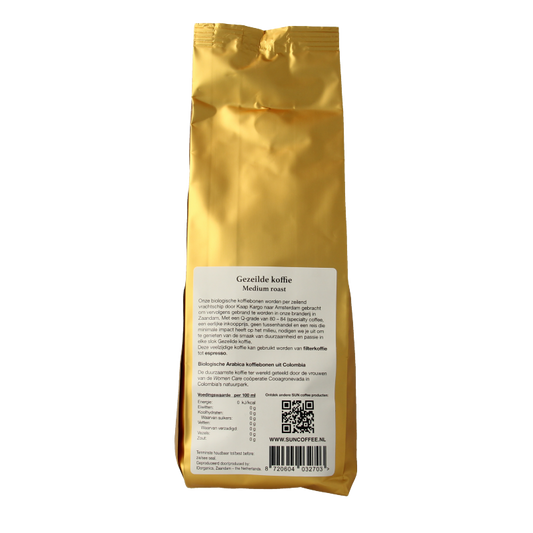 SUN Coffee Gezeilde koffiebonen medium roast bio 250 Gram
