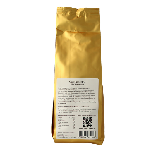 SUN Coffee Gezeilde koffiebonen medium roast bio 250.00 Gram
