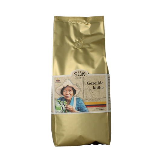 SUN Coffee Gezeilde koffiebonen gold roast bio 1 Kilogram