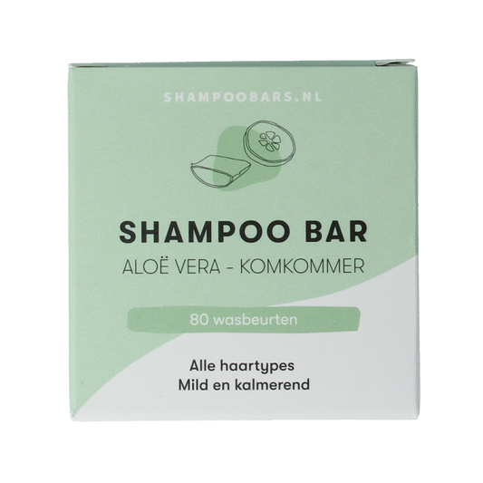 Shampoobars Shampoo bar aloe vera & komkommer 60 Gram