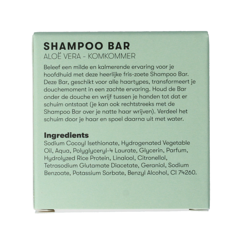 Shampoobars Shampoo bar aloe vera & komkommer 60 Gram