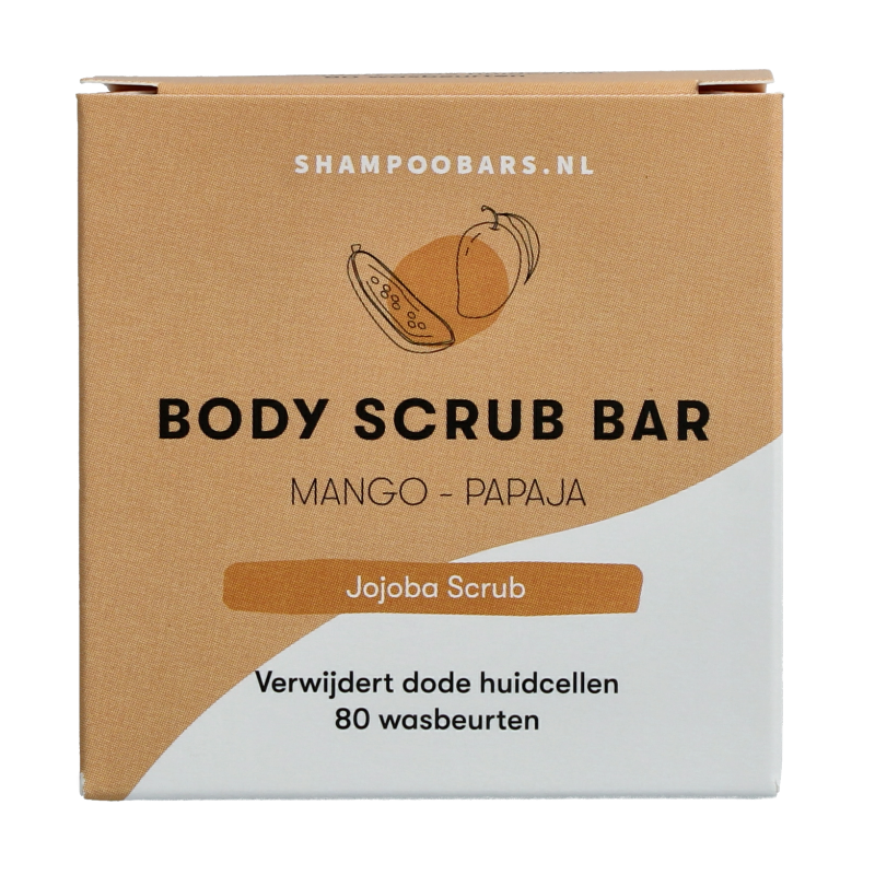 Shampoobars Body scrub bar mango & papaja 60 Gram