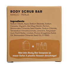 Shampoobars Body scrub bar mango & papaja 60 Gram