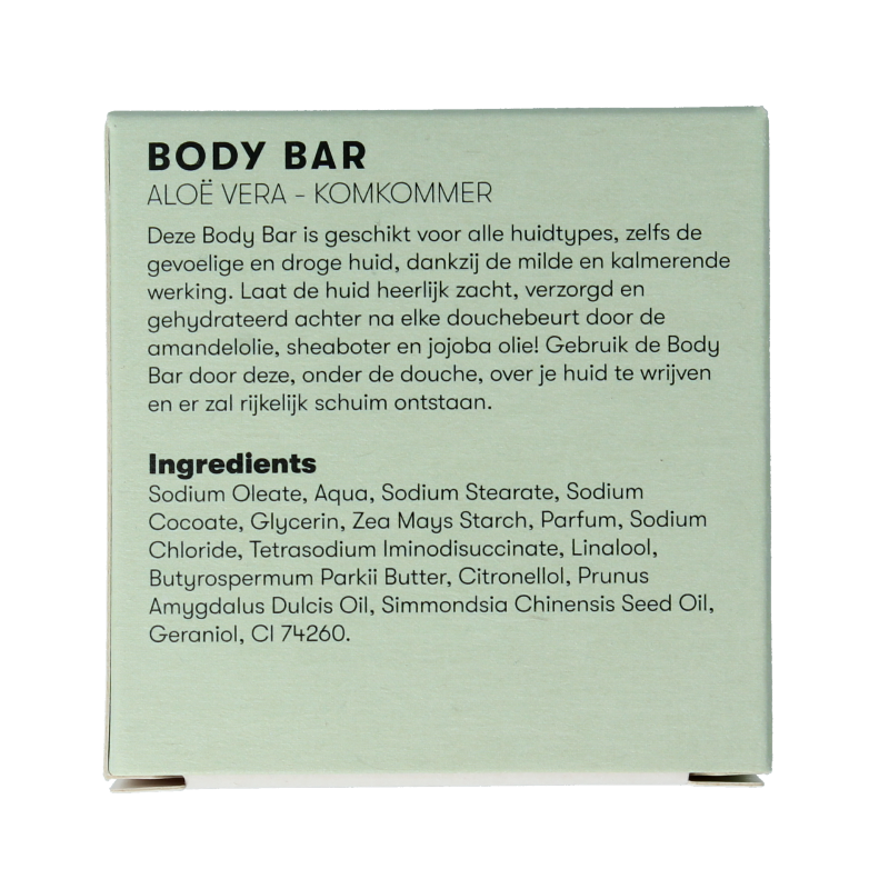 Shampoobars Body bar aloe vera & komkommer 60 Gram