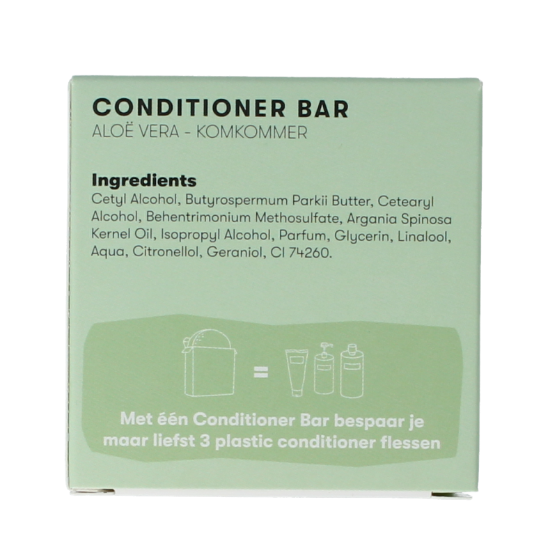 Shampoobars Conditioner bar aloe vera & komkommer 45 Gram