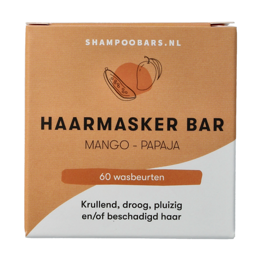 Shampoobars Haarmasker bar mango papaja 45 Gram
