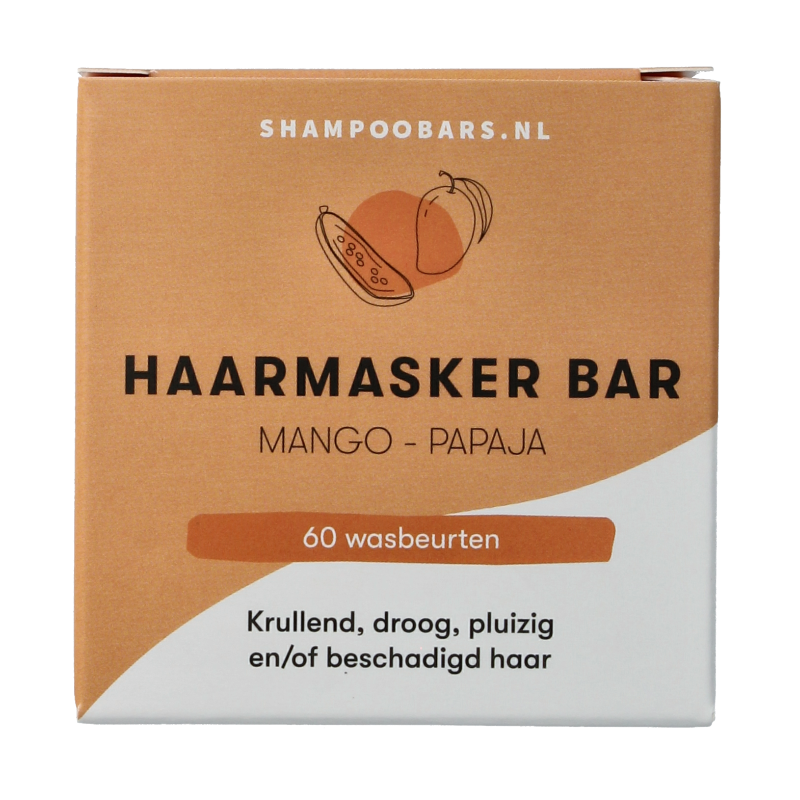 Shampoobars Haarmasker bar mango papaja 45 Gram