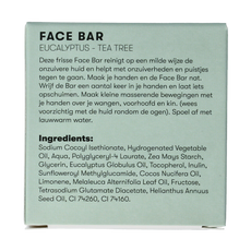 Shampoobars Face bar eucalyptus & tea tree 60 Gram