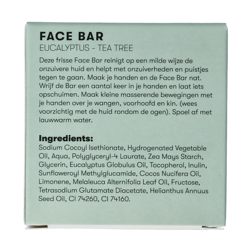 Shampoobars Face bar eucalyptus & tea tree 60 Gram