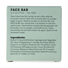 Shampoobars Face bar eucalyptus & tea tree 60.00 Gram