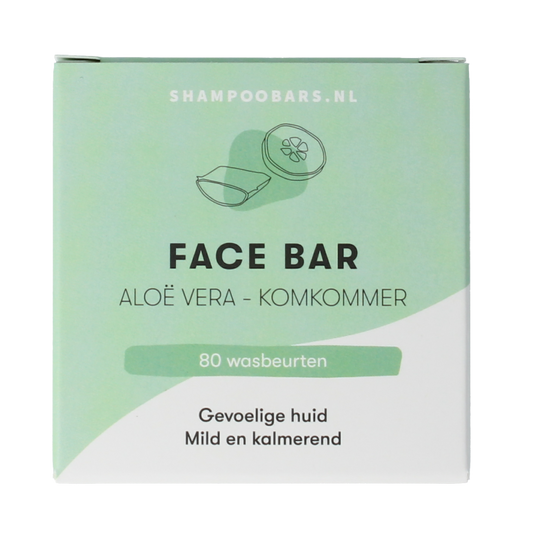 Shampoobars Face bar aloe vera & komkommer 60 Gram