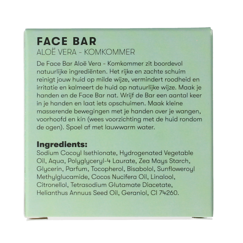 Shampoobars Face bar aloe vera & komkommer 60 Gram