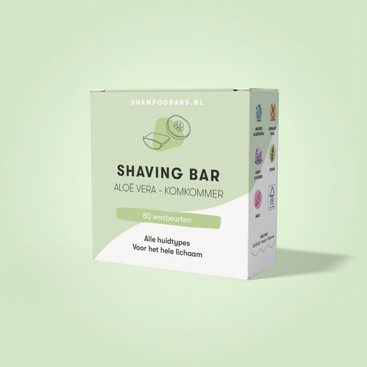 Shampoobars Shaving bar aloe vera & komkommer 60 Gram