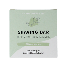 Shampoobars Shaving bar aloe vera & komkommer 60 Gram