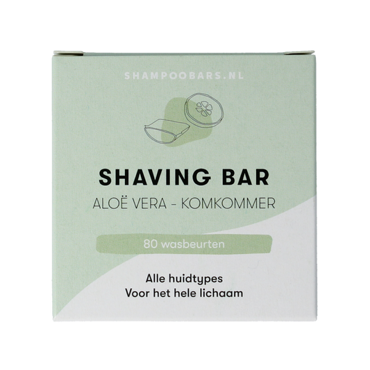 Shampoobars Shaving bar aloe vera & komkommer 60 Gram