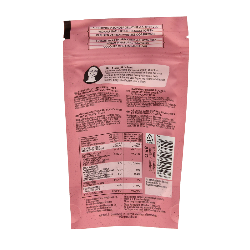 Food2Smile Fruit tastic gummy 85 Gram