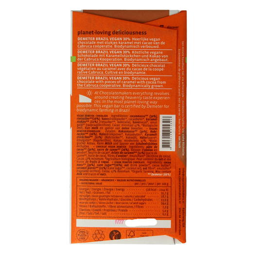Chocolatemakers Brazil karamel 30% vegan demeter bio 80 Gram