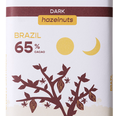 Chocolatemakers Brazil hazelnoot 65% puur demeter bio 80.00 Gram