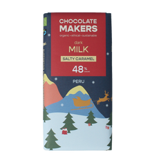 Chocolatemakers Kerstreep salty caramel bio 80.00 Gram