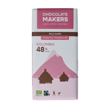 Chocolatemakers Colombia dark hazelnut creme 48% bio 80.00 Gram