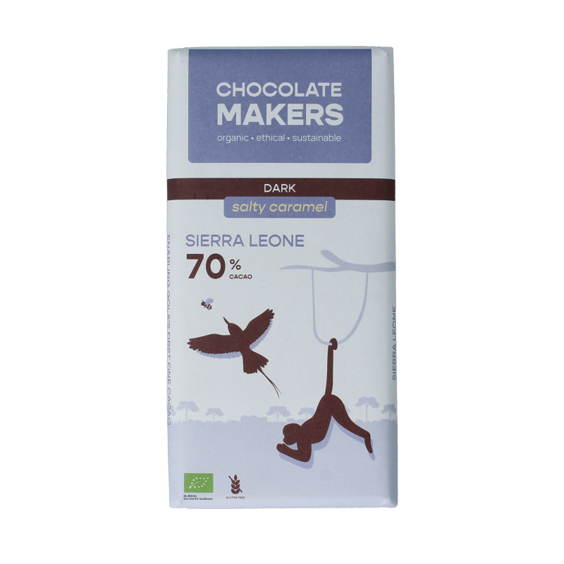 Chocolatemakers Sierra Leone salty caramel 70% bio 80 Gram