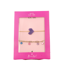 Dream the Label Cadeauset armband paars en goud 2.00 Stuks