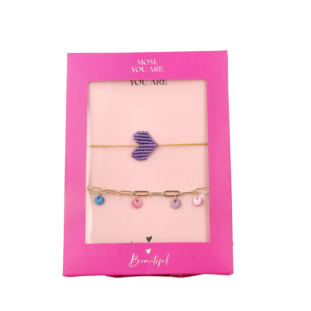 Dream the Label Cadeauset armband paars en goud 2.00 Stuks