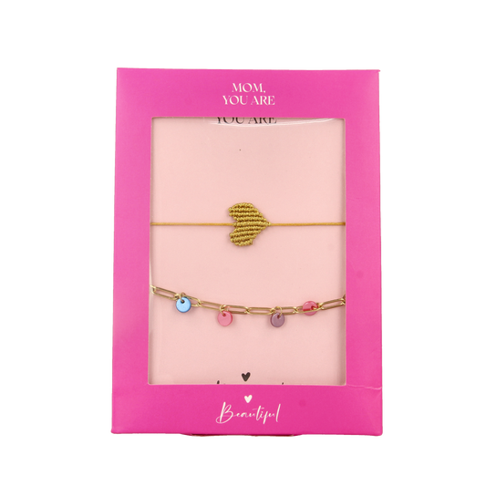 Dream the Label Cadeauset armband geel en goud  2.00 Stuks